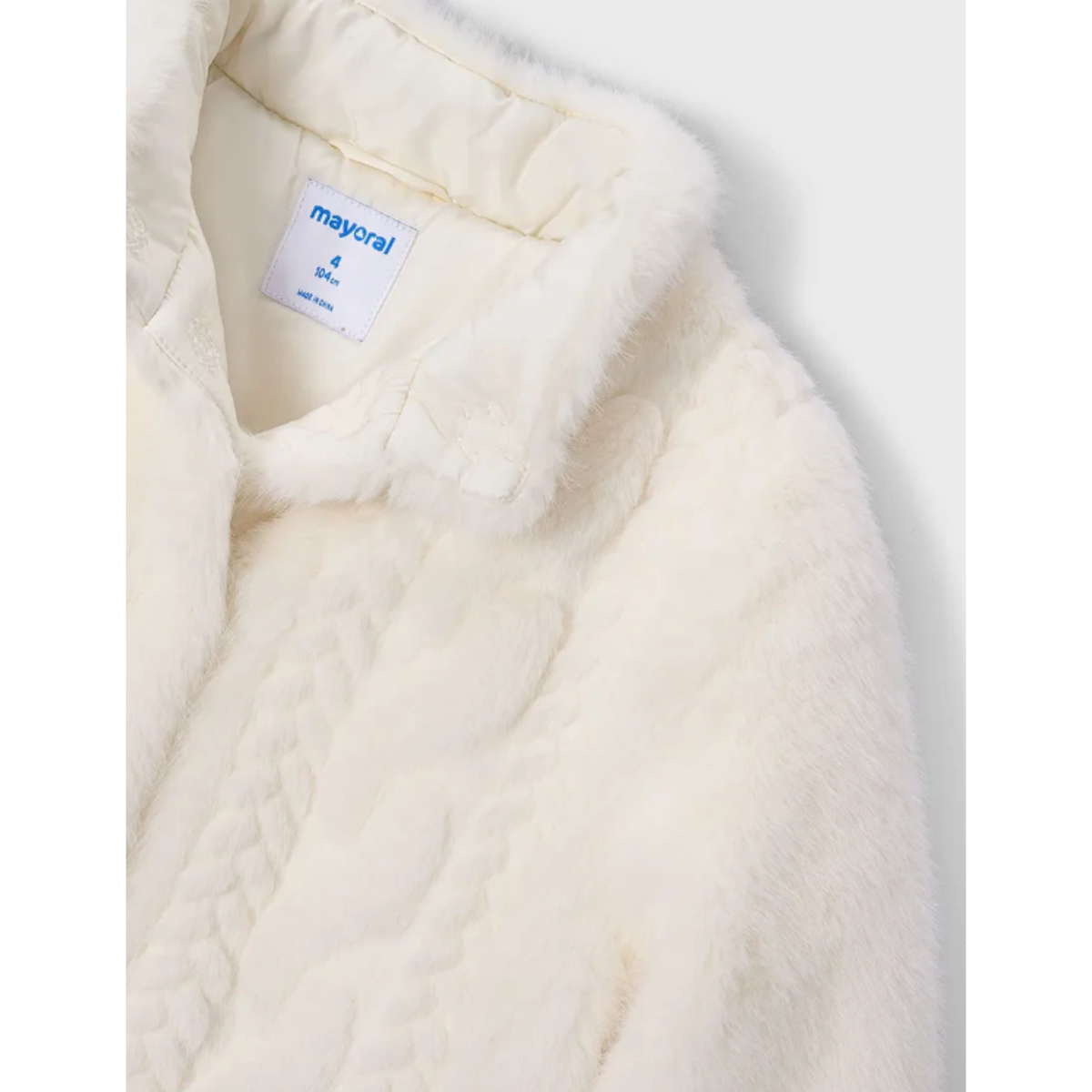 Mayoral - Ivory Fur Girls Coat