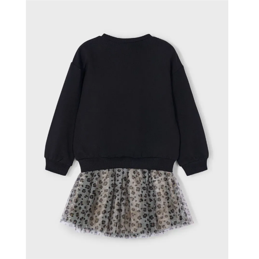Mayoral - Sweatshirt & Animal Print Tutu Skirt