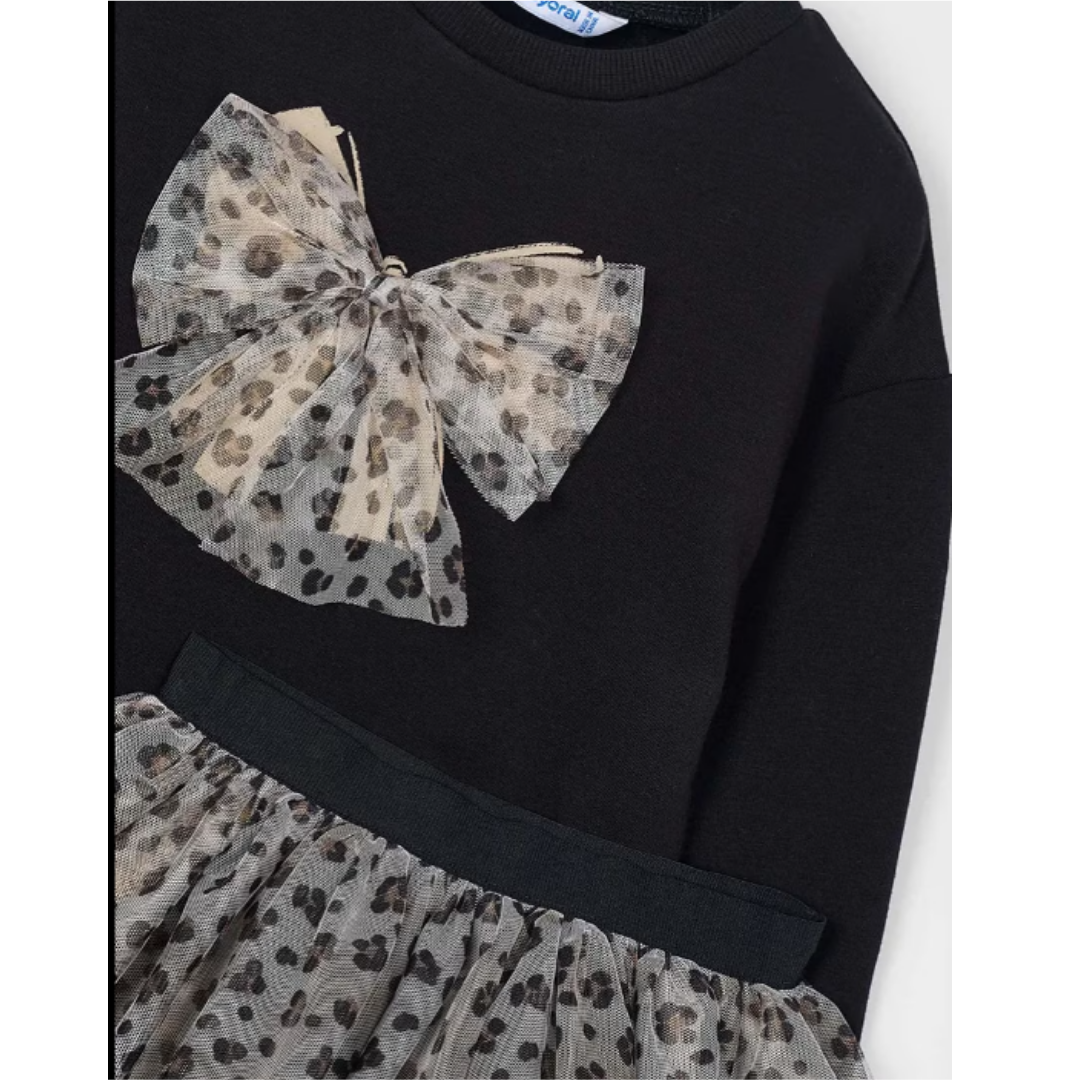 Mayoral - Sweatshirt & Animal Print Tutu Skirt