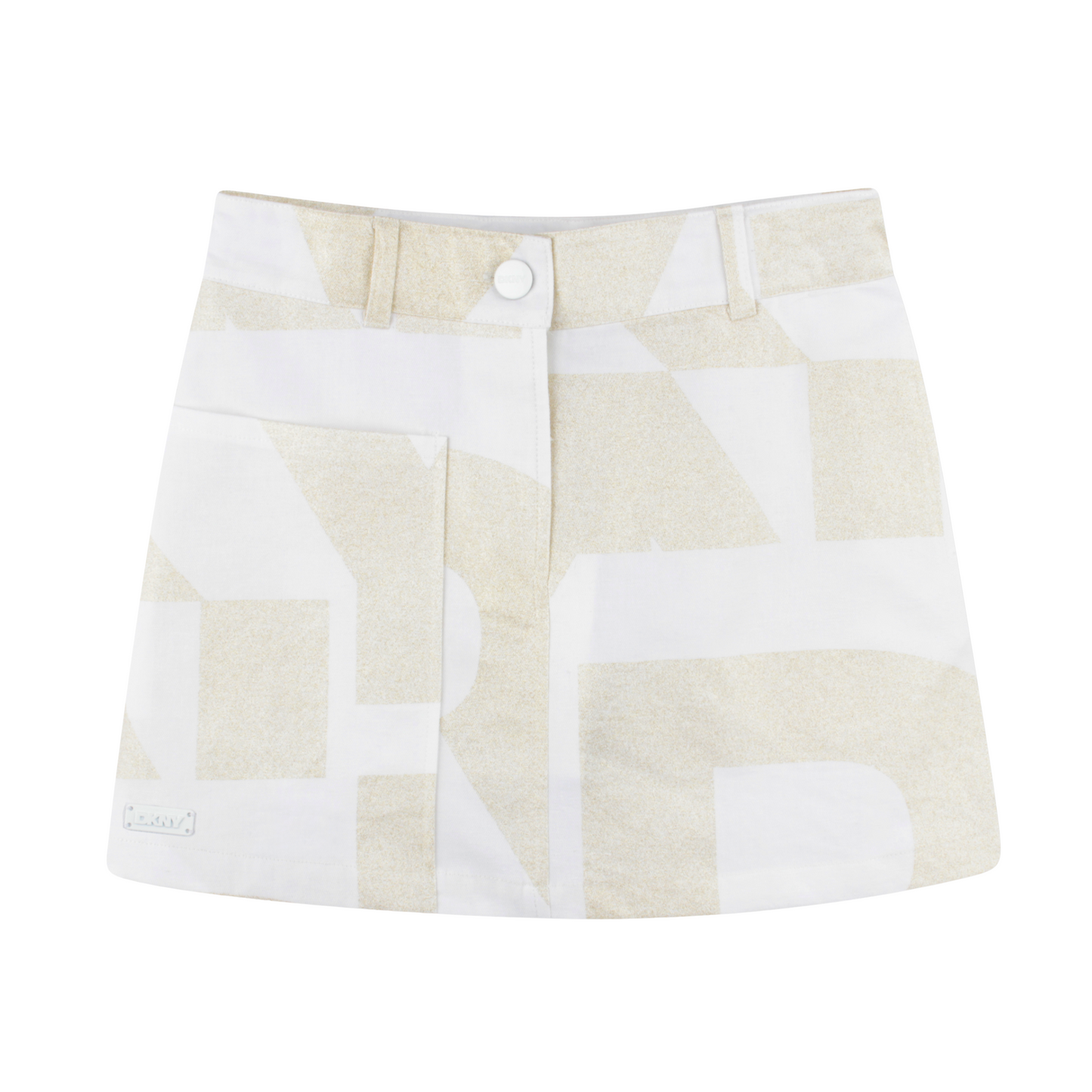 DKNY - White with Gold Letters Skirt