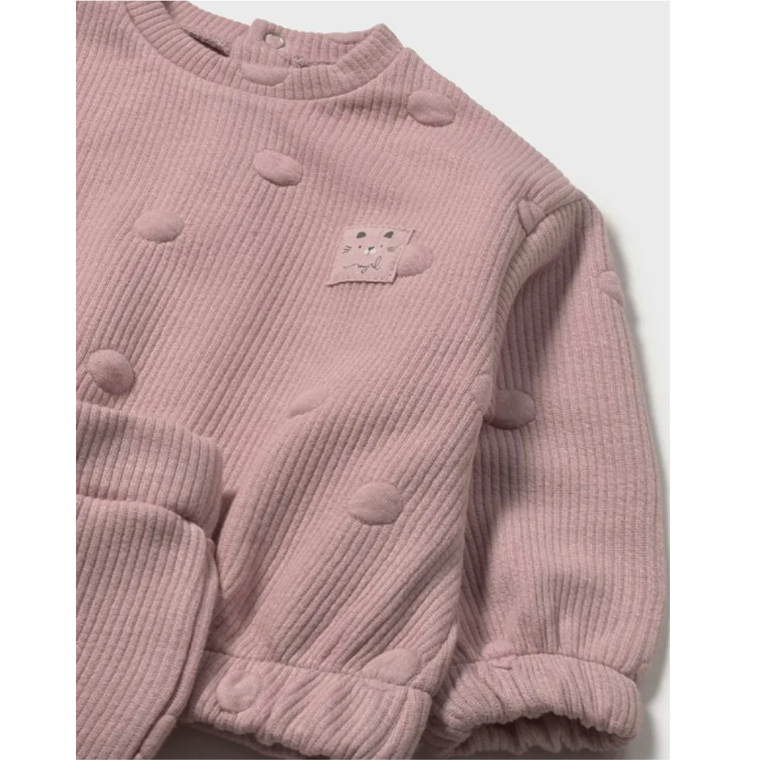 Mayoral - Young Girls Pink Quilted Tracksuit