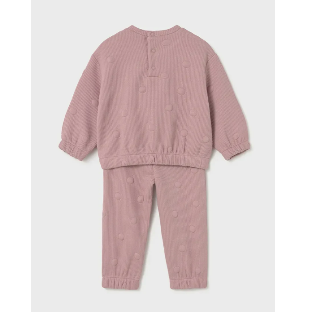 Mayoral - Young Girls Pink Quilted Tracksuit