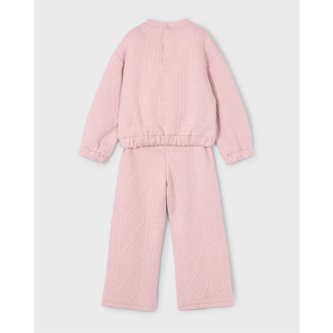 Mayoral - Girls Pink Quilted Tracksuit