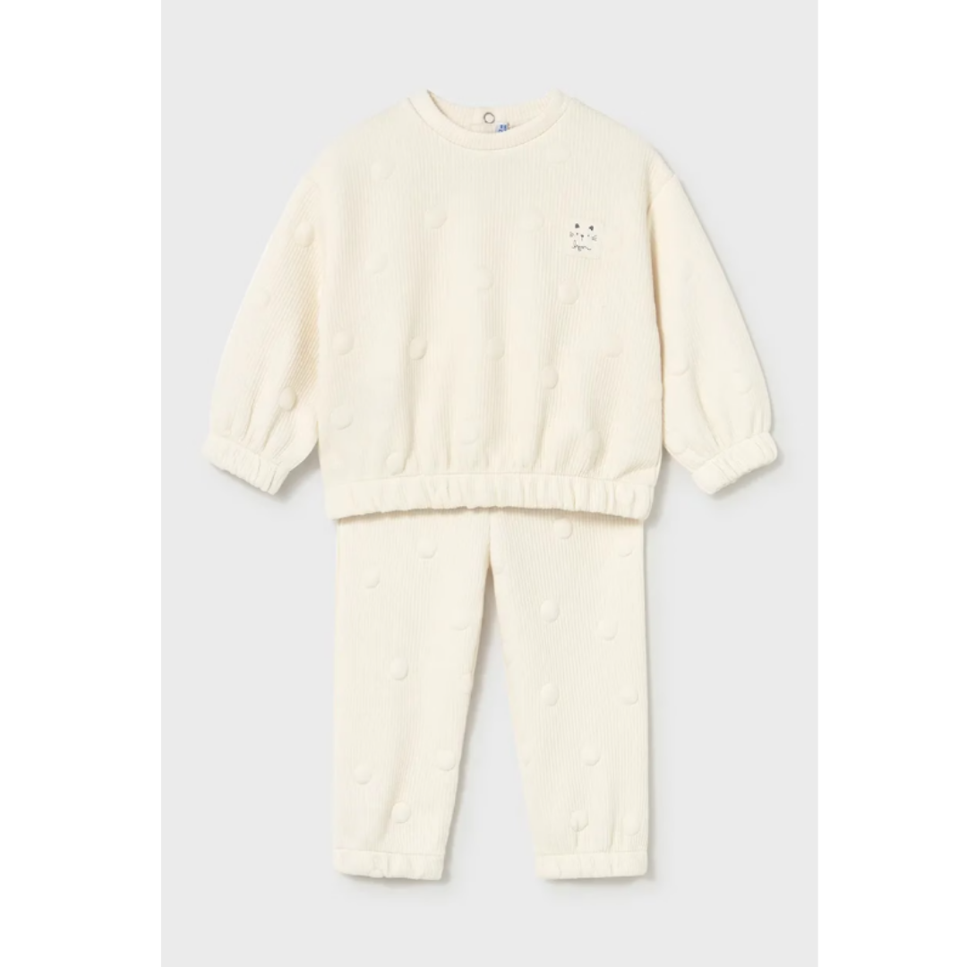 Mayoral - Young Girls Ivory Quilted Tracksuit