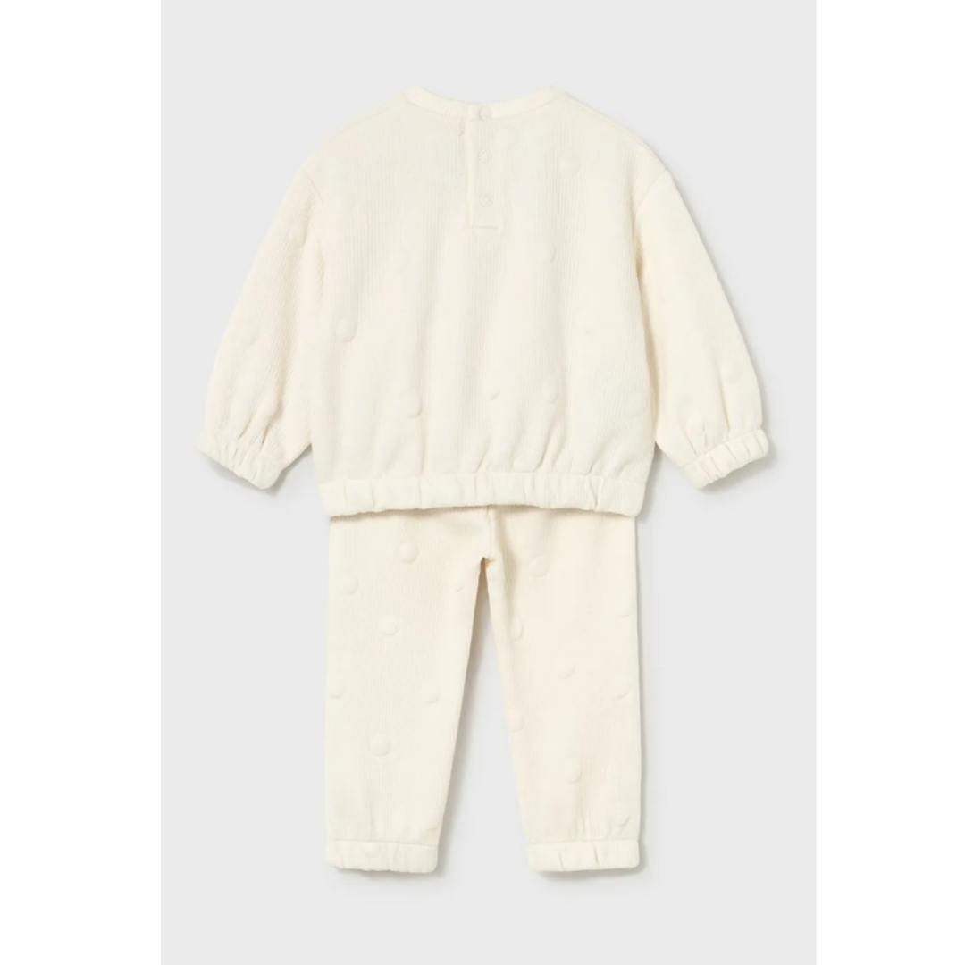 Mayoral - Young Girls Ivory Quilted Tracksuit