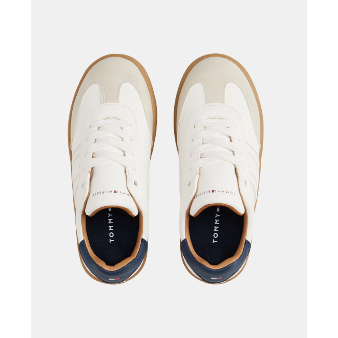 Tommy Hilfiger - Boys White Low Cut Lace Up Sneaker