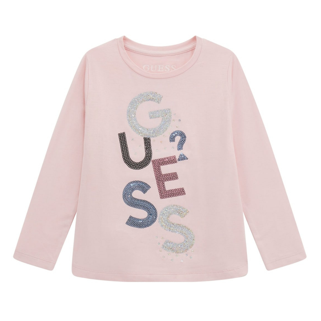 Guess - Pink Vertical Logo Top