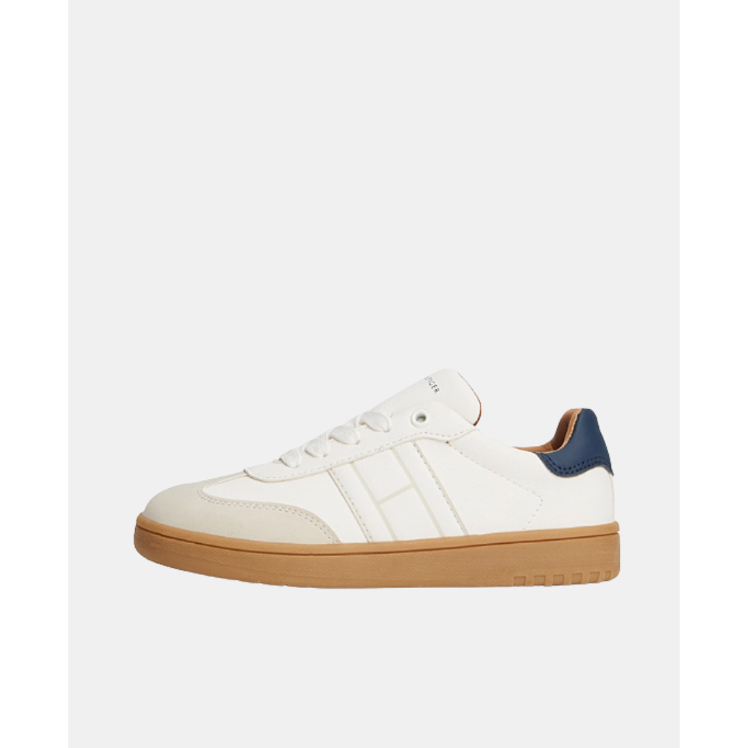 Tommy Hilfiger - Boys White Low Cut Lace Up Sneaker