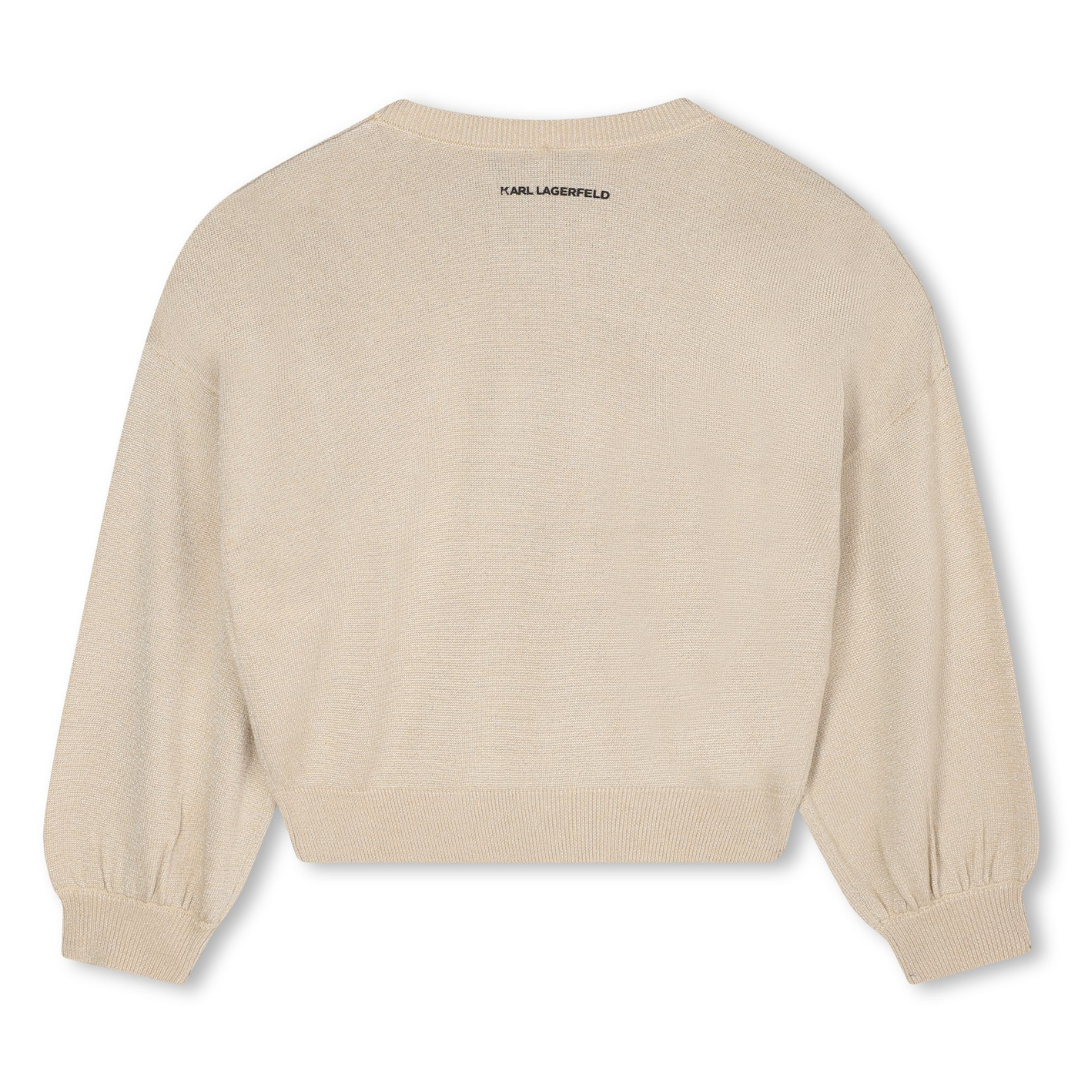 KARL LAGERFELD - Girls Shiny Gold Pullover