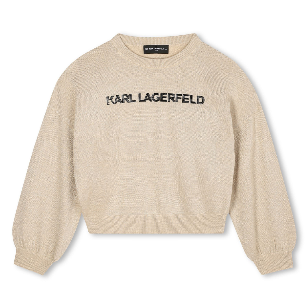 KARL LAGERFELD - Girls Shiny Gold Pullover