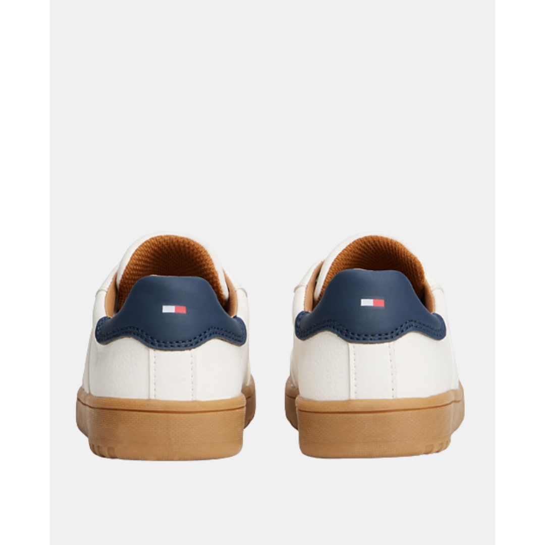 Tommy Hilfiger - Boys White Low Cut Lace Up Sneaker
