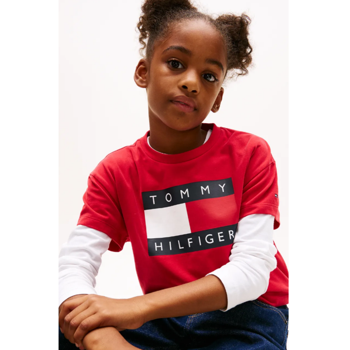 Tommy Hilfiger - Red Girls Heritage Flag Top