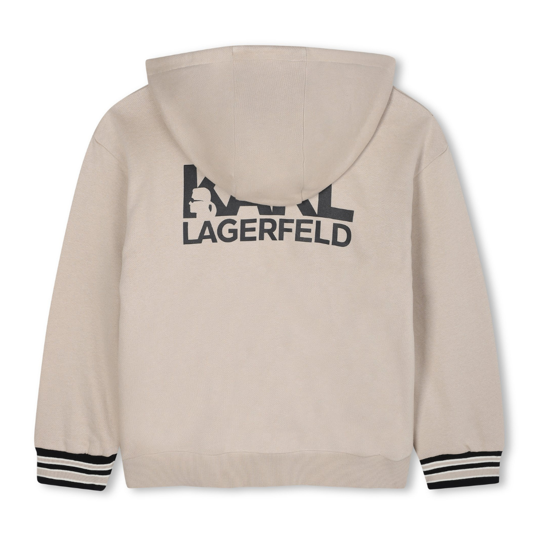KARL LAGERFELD - Black & Beige Cotton Sweatshirt