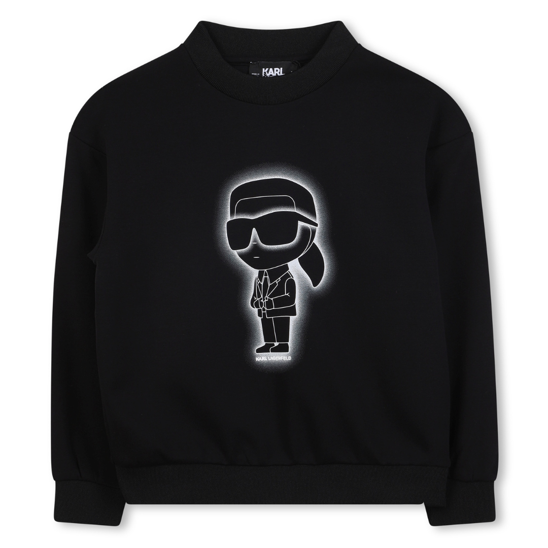 KARL LAGERFELD - Black Cotton Sweatshirt