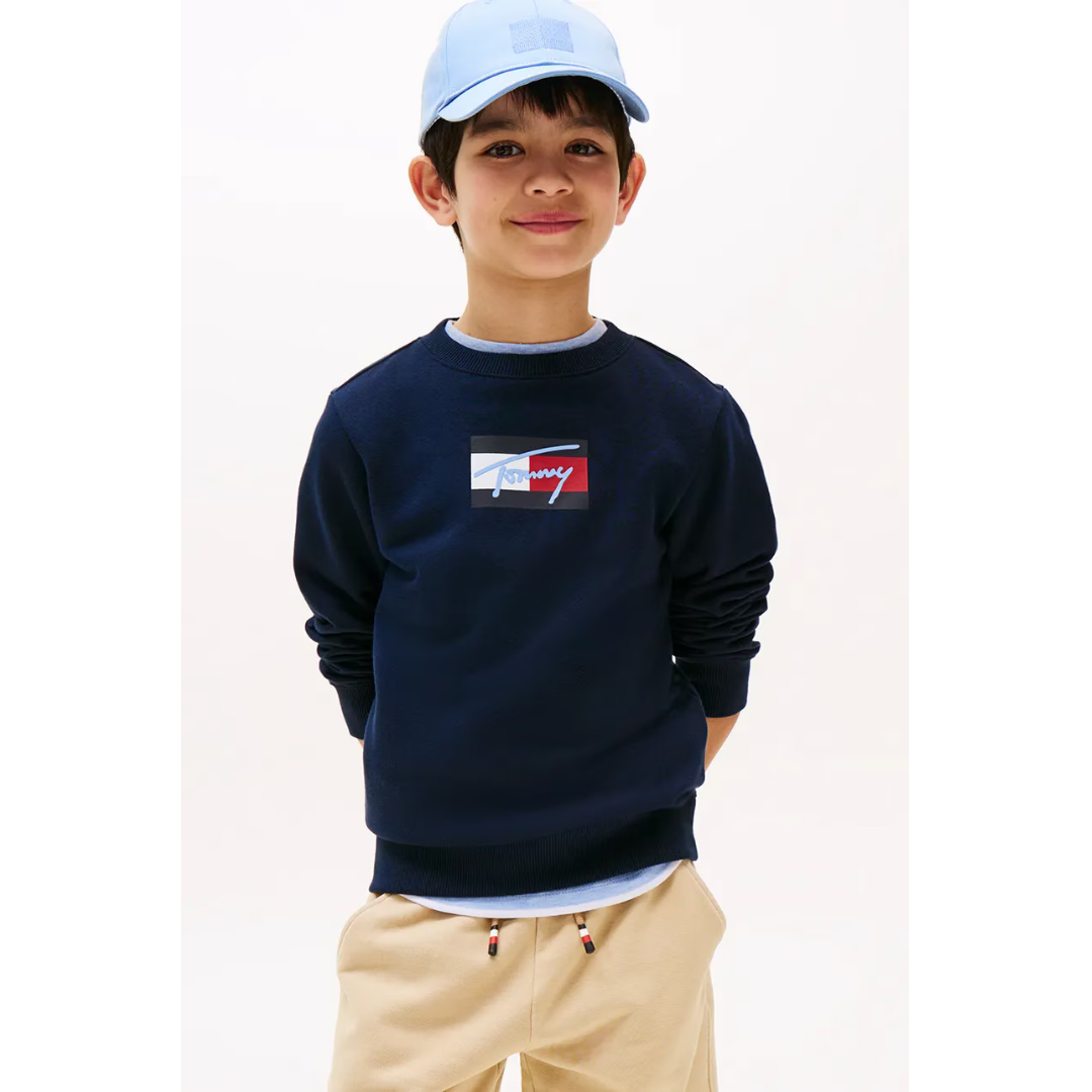 Tommy Hilfiger - Blue Logo Flag Sweatshirt