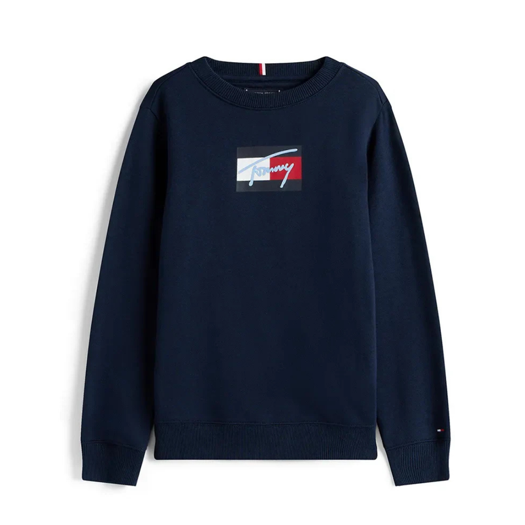 Tommy Hilfiger - Blue Logo Flag Sweatshirt