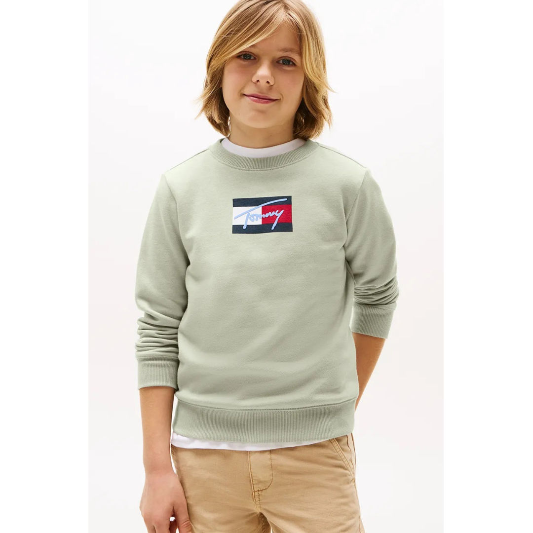 Tommy Hilfiger - Mint Logo Flag Sweatshirt