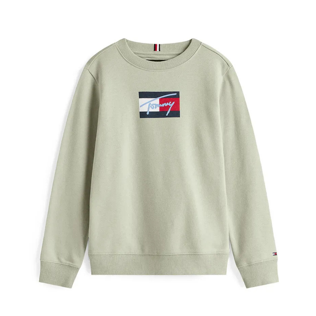 Tommy Hilfiger - Mint Logo Flag Sweatshirt