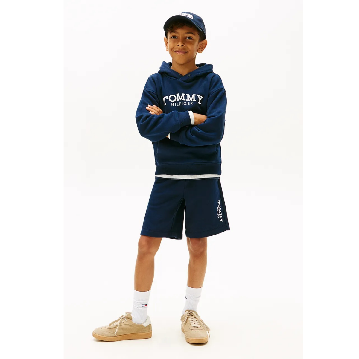 Tommy Hilfiger - Blue Navy Monotype Print Sweatshorts