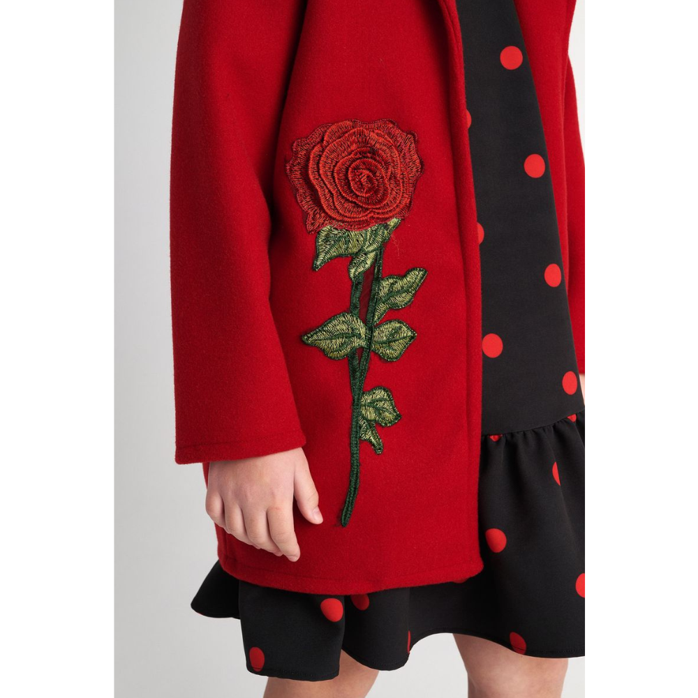 Two in a Castle - Red Coat with Rose