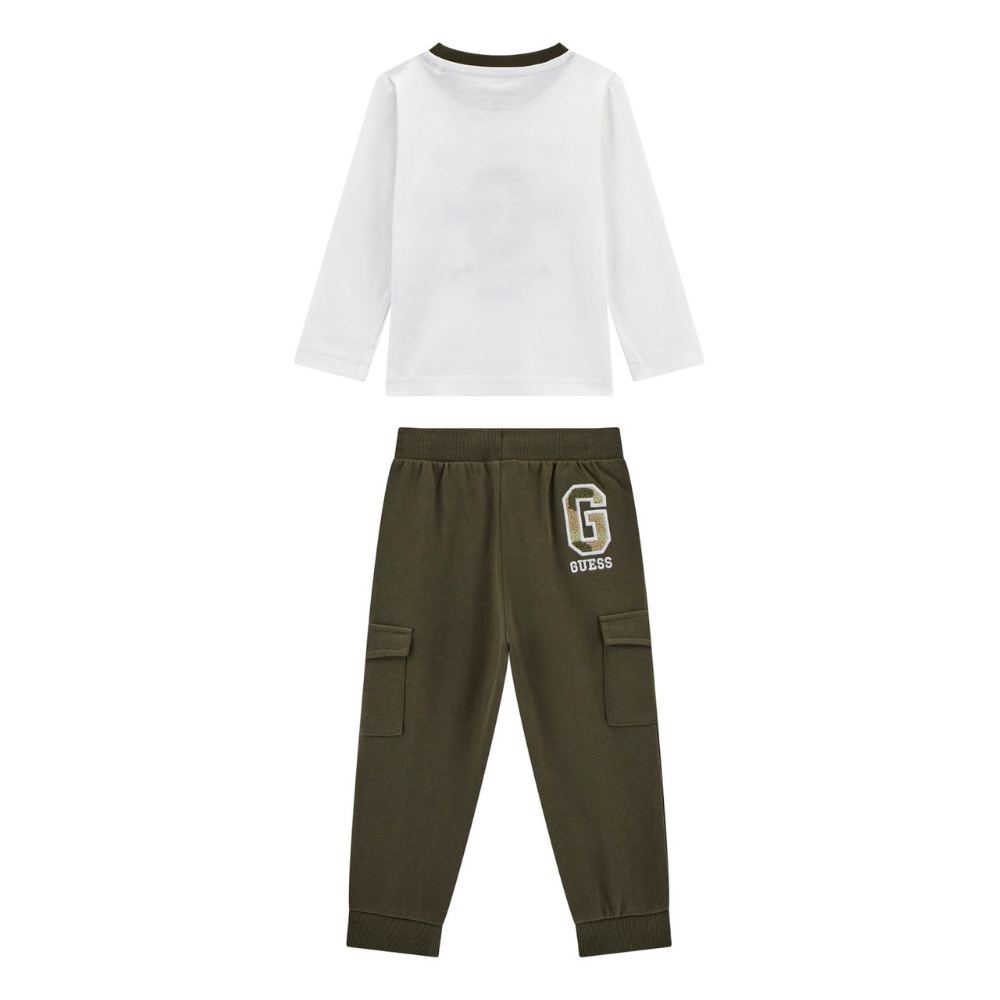 Guess - Army Coloured Top with Cotton Trouser