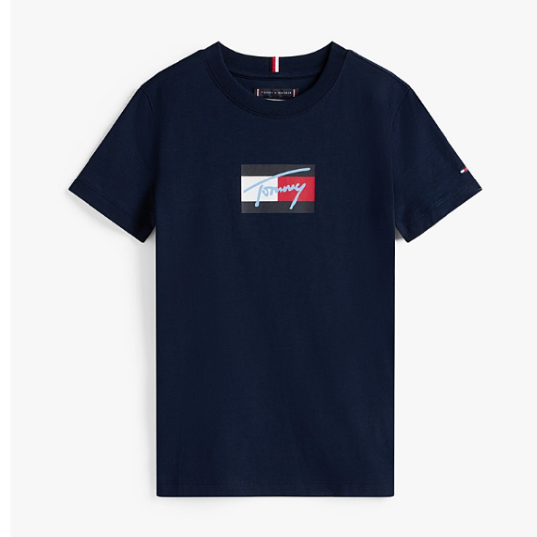 Tommy Hilfiger - Blue Logo Flag Top