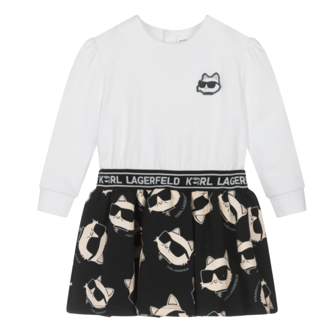 KARL LAGERFELD - Black & White Logo Dress