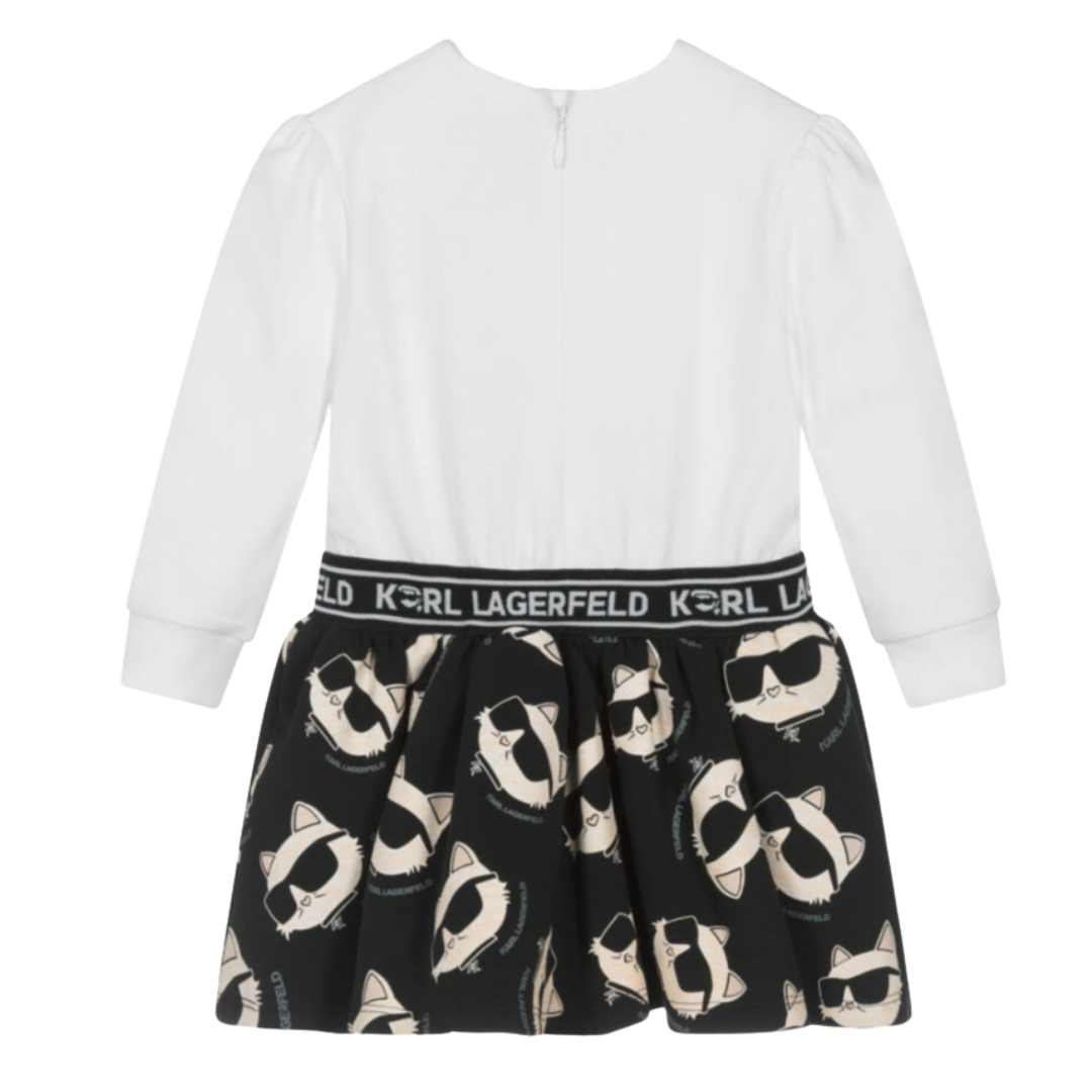 KARL LAGERFELD - Black & White Logo Dress