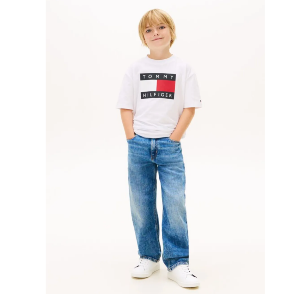Tommy Hilfiger - White Heritage Printed Flag Top