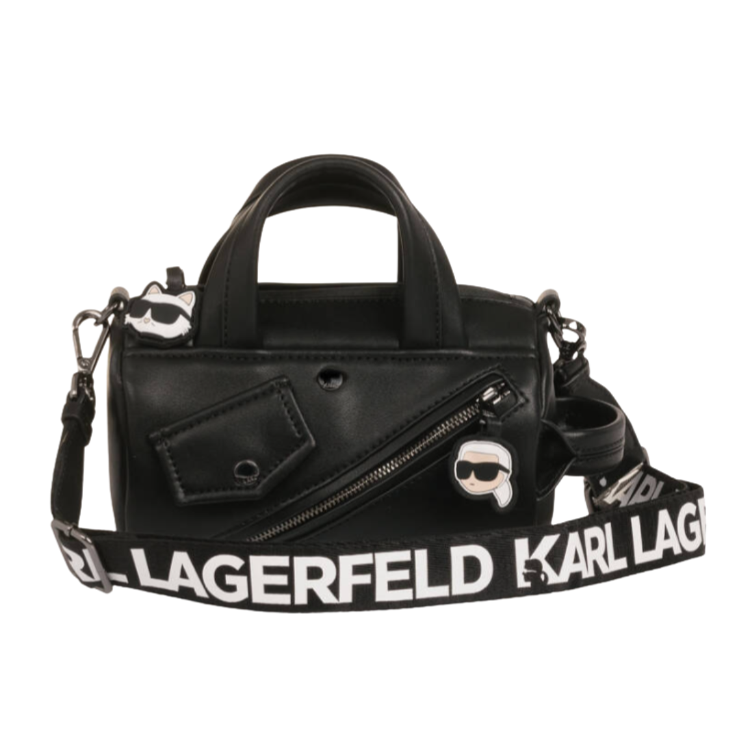 KARL LAGERFELD - Girls Black Faux Leather Handbag