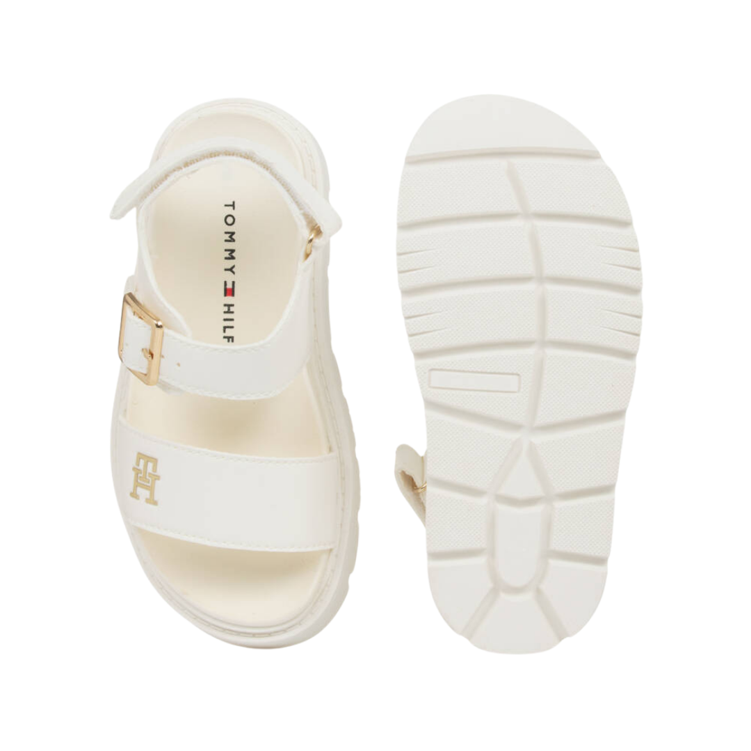 Tommy Hilfiger - White Leather Sandals