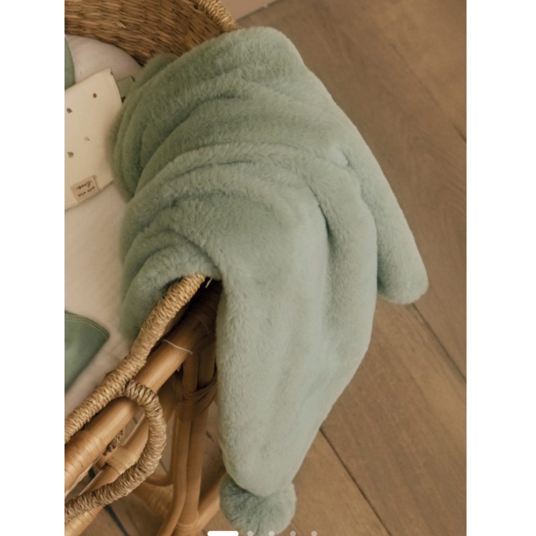 Mayoral - Baby Pom Pom Green Blanket