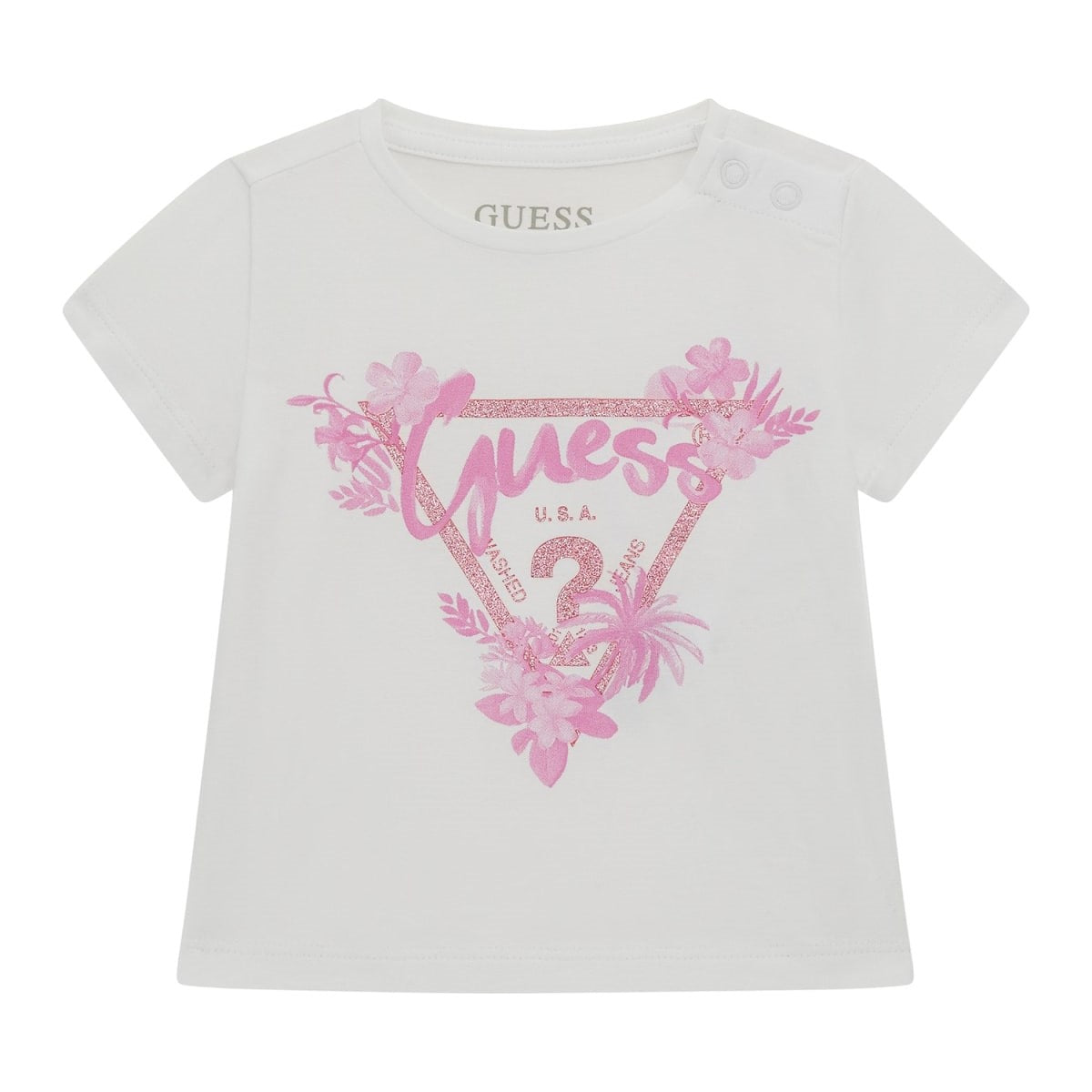 Guess - Cotton White Flowery Top
