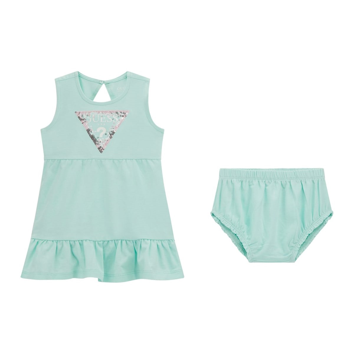 Guess - Mint Baby Girls Cotton Dress
