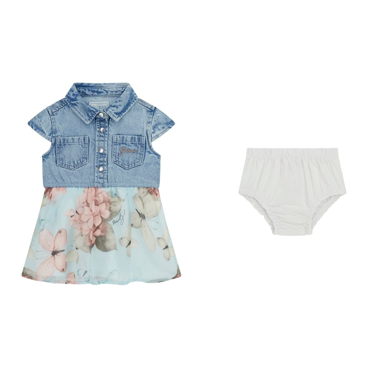 Guess - Baby Girls Jeans Flowery Dress
