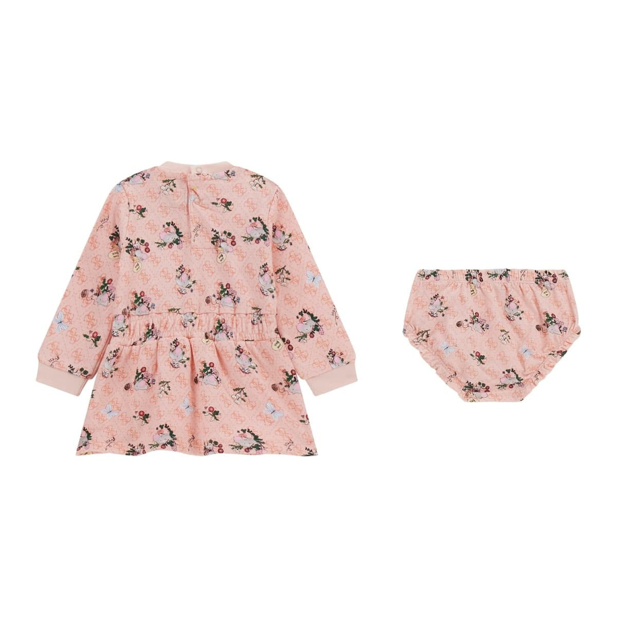 Guess - Peach Logo Prints Dress