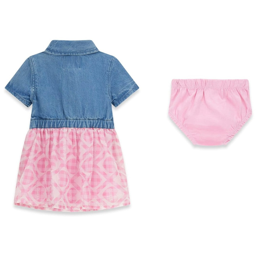 Guess - Half Denim Pink Hearts Dress