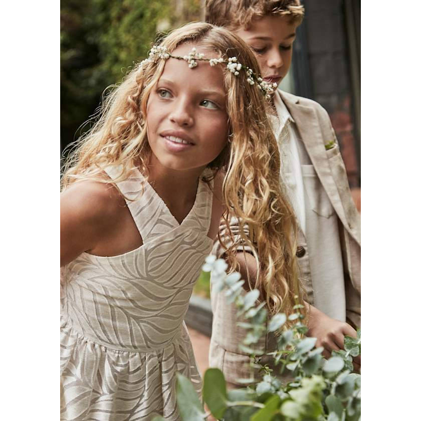 Mayoral - Girls Ceremony Beige Dress