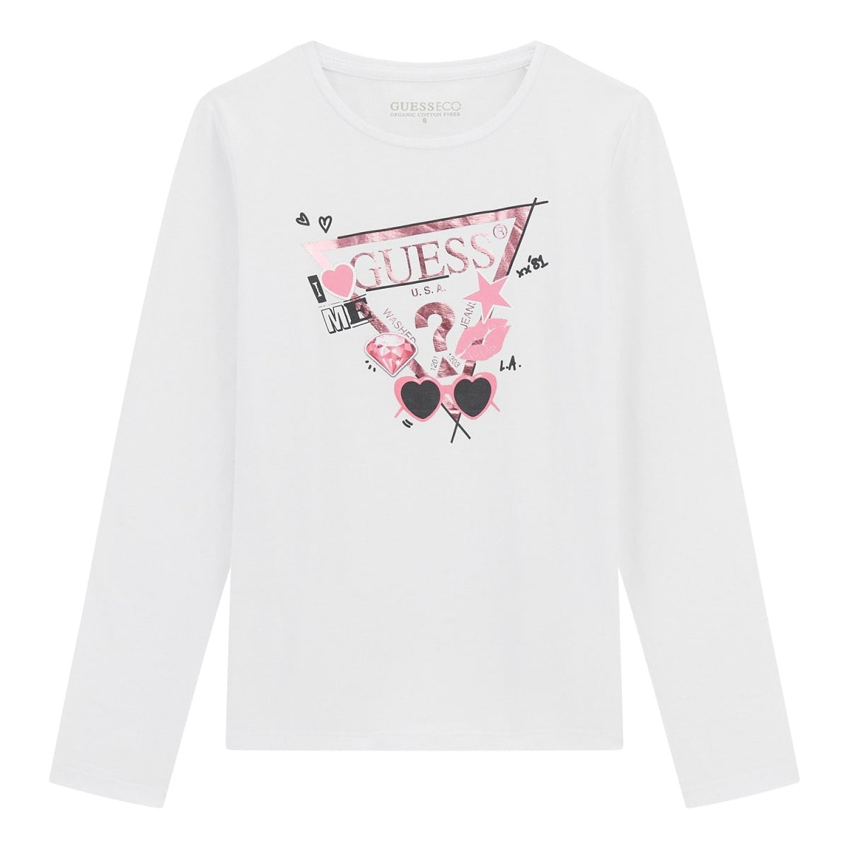 Guess - White Girly Logo Top