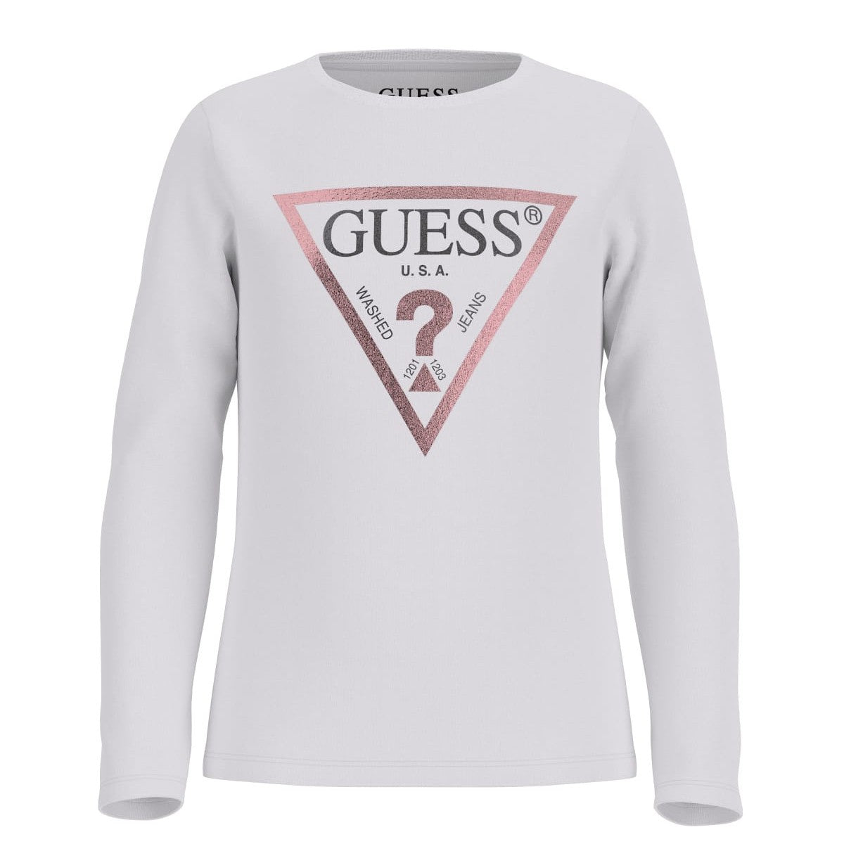 Guess - Girls White Basic Logo Top
