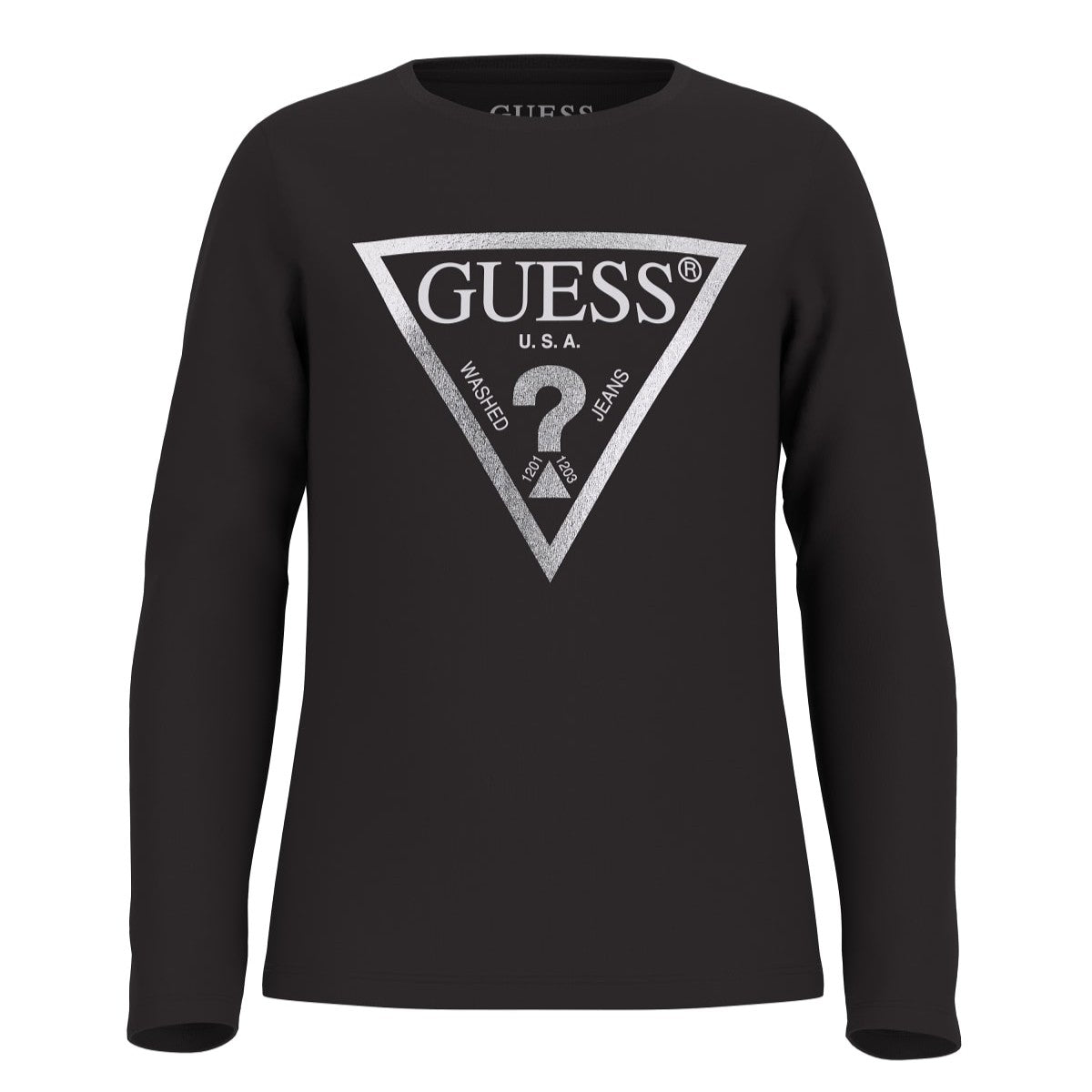 Guess - Girls Black Basic Logo Top