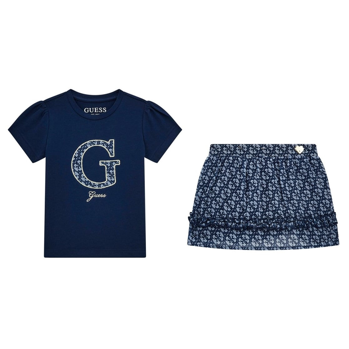 Guess - Blue Logo Skirt Set