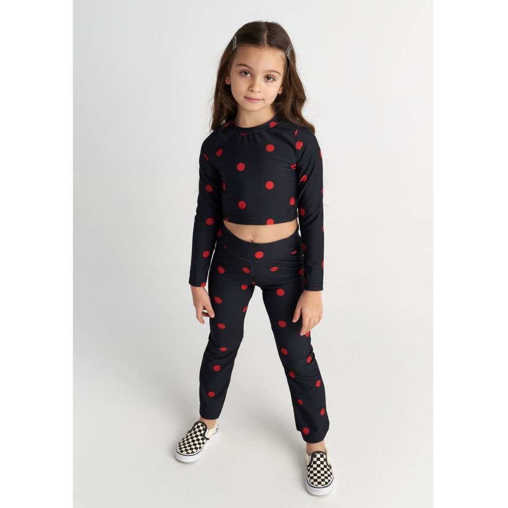 Two in a Castle - Red Polka Legging Set