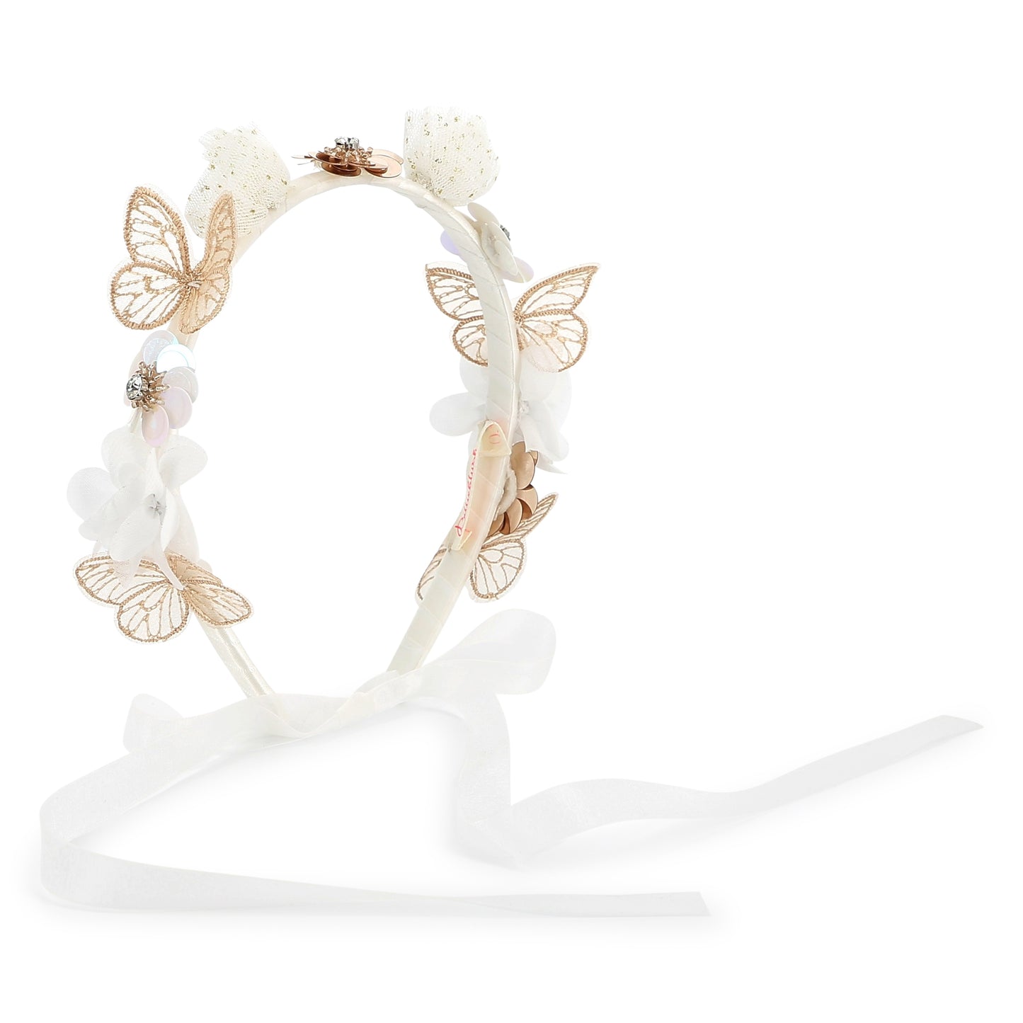 Billieblush - White with Gold Details Headband