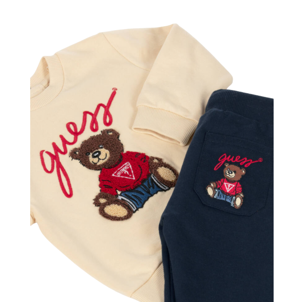 Guess - Boys Cotton Teddy Bear Baby Tracksuit