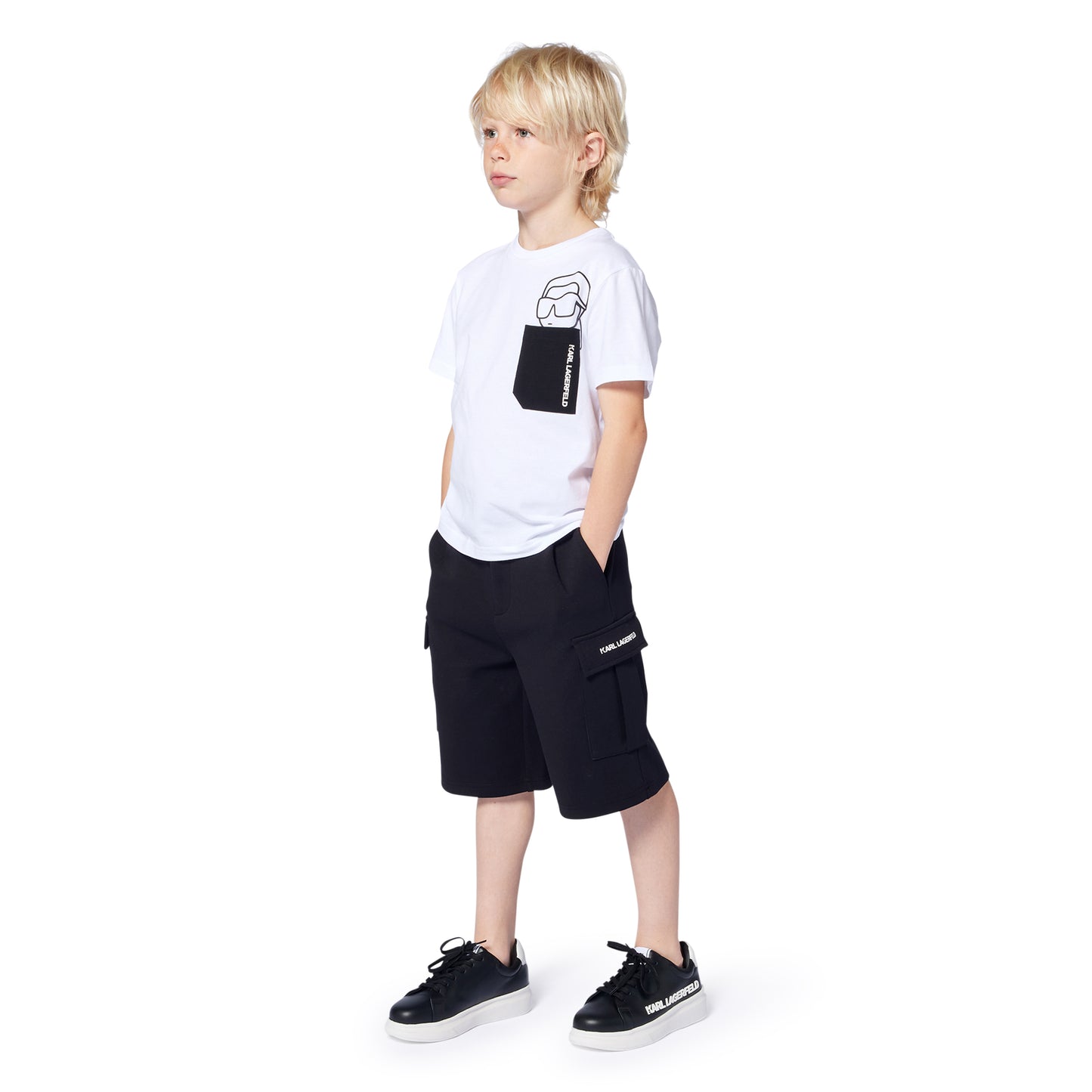 KARL LAGERFELD - White Face Logo Top
