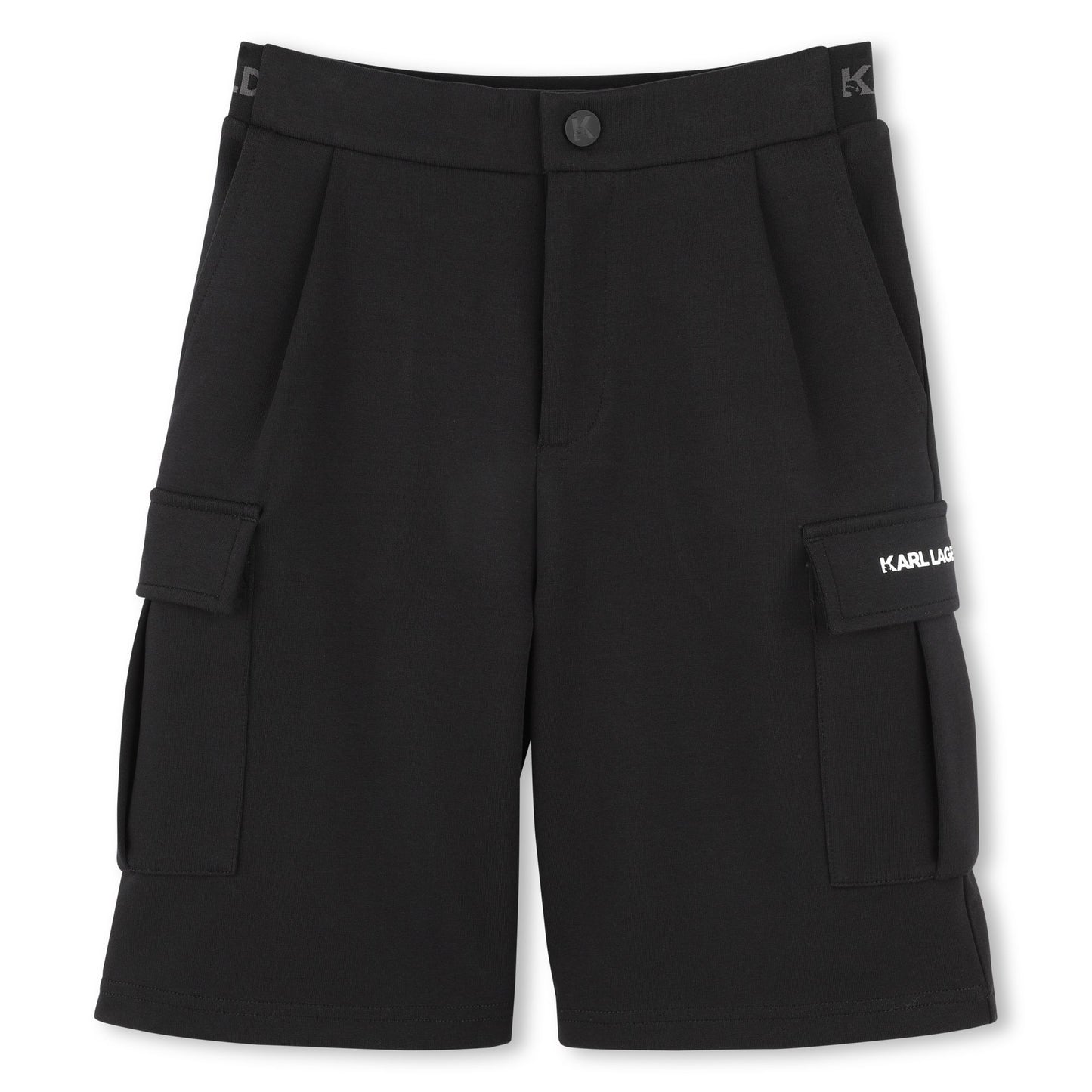 KARL LAGERFELD - Black Cargo Bermuda Short