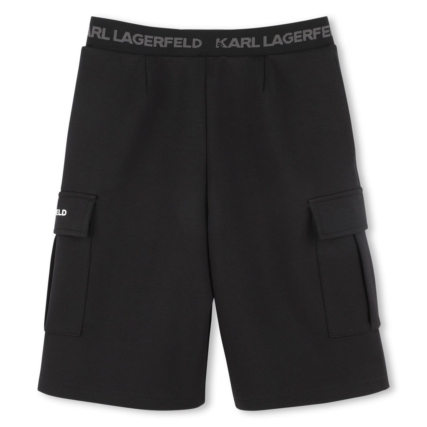 KARL LAGERFELD - Black Cargo Bermuda Short