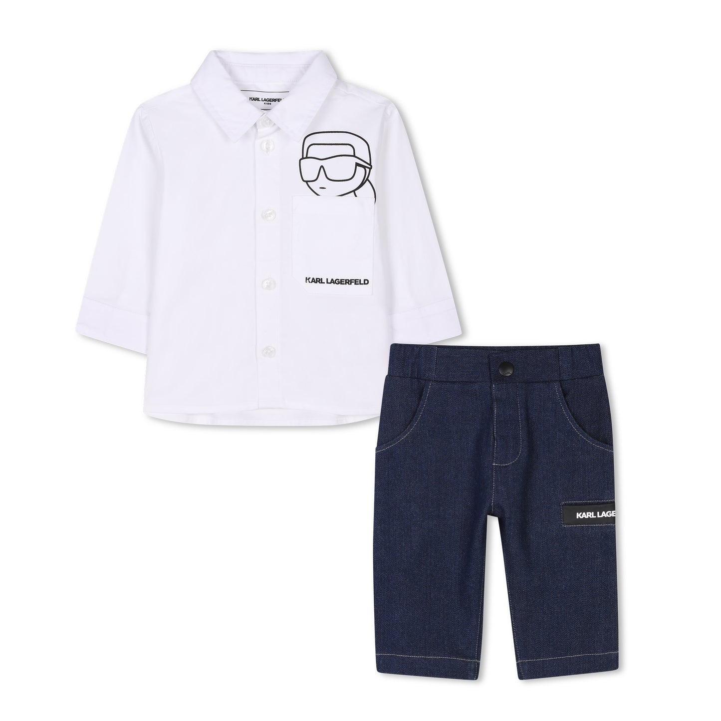 KARL LAGERFELD - Baby Boys Long-Sleeve Shirt Set