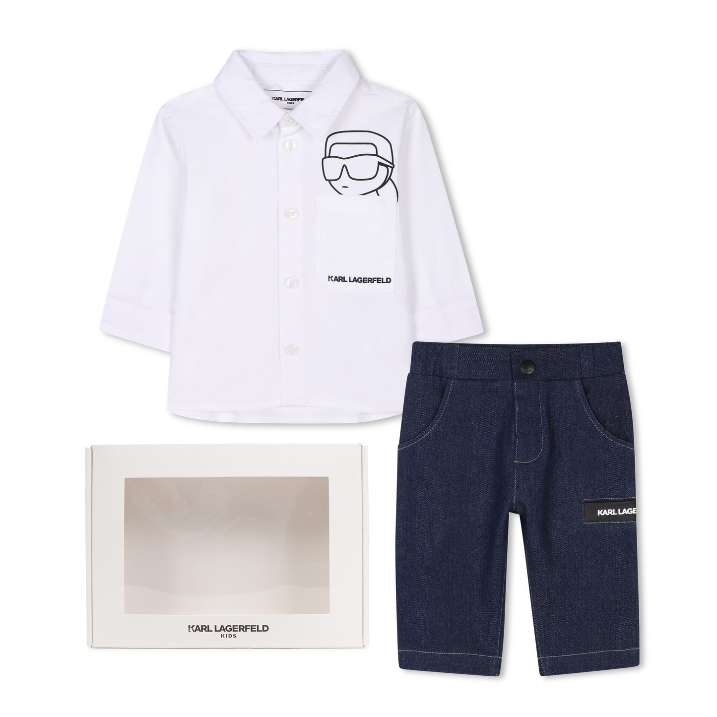 KARL LAGERFELD - Baby Boys Long-Sleeve Shirt Set